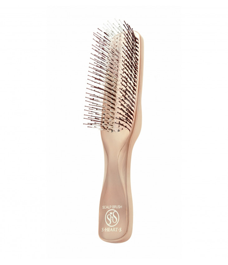S-Heart-S Scalp Brush World Long Pink Gold