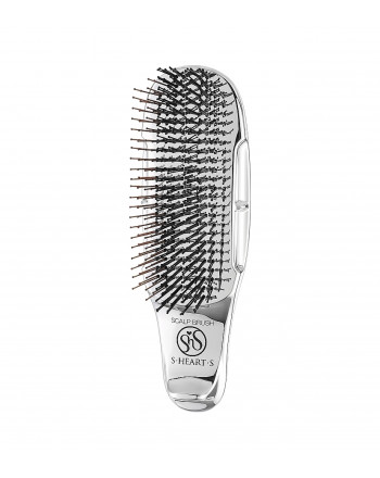 Масажна Щітка S-Heart-S Scalp Brush Plus Short Professional Silver