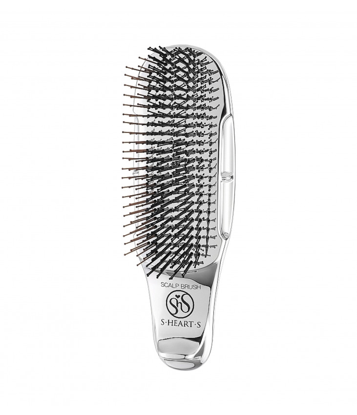 Масажна Щітка S-Heart-S Scalp Brush Plus Short Professional Silver