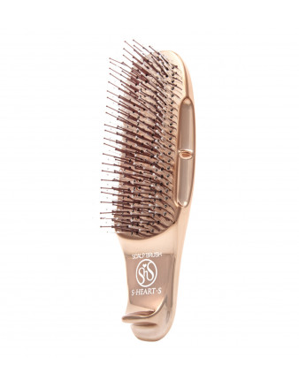 Масажна Щітка S-Heart-S Scalp Brush World Short Pink Gold