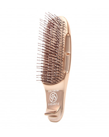 Масажна Щітка S-Heart-S Scalp Brush World Short Pink Gold