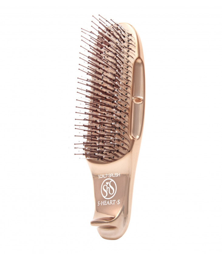 S-Heart-S Scalp Brush World Short Pink Gold